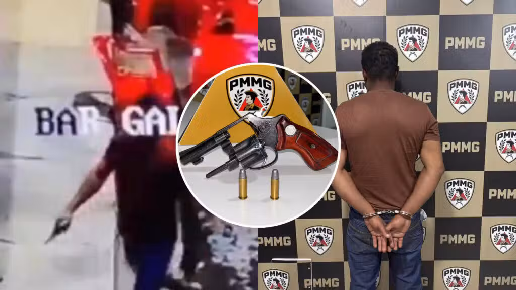 Homem fica louco de ciúmes ao ver mulher bebendo com colega, pega arma e atira em bar no Papagaio em João Pinheiro